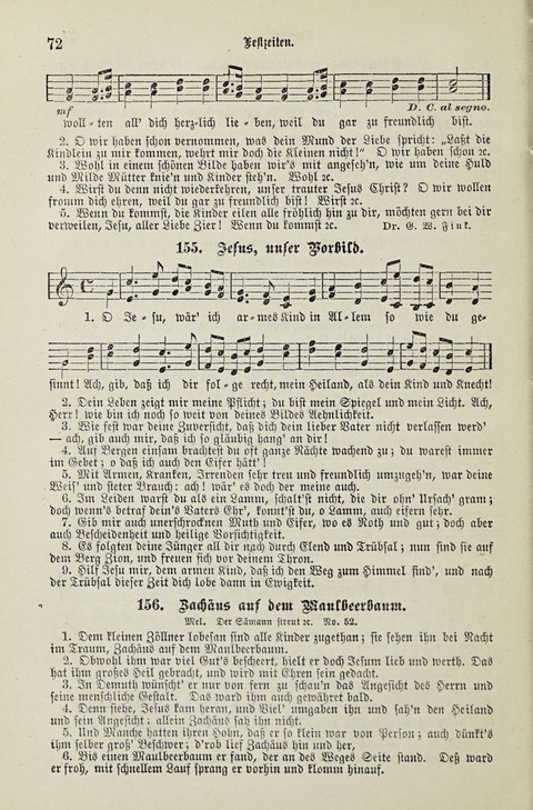 349 Lieder: für Schule und Haus in den Vereinigten Staaten insbesondere für die Elementar- und Mittelclassen in den Stadtschulen, sowie für die Parochialschulen auf dem Lande page 72