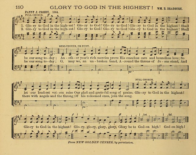 The Alleluia: a collection of hymns and tunes for the church scool, and the mid-week meeting page 110
