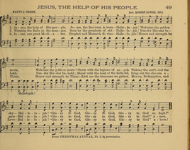 The Alleluia: a collection of hymns and tunes for the church scool, and the mid-week meeting page 49