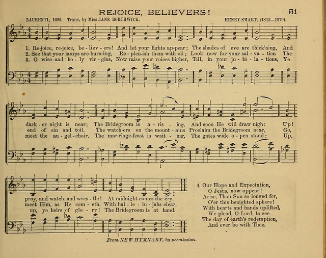 The Alleluia: a collection of hymns and tunes for the church scool, and the mid-week meeting page 51