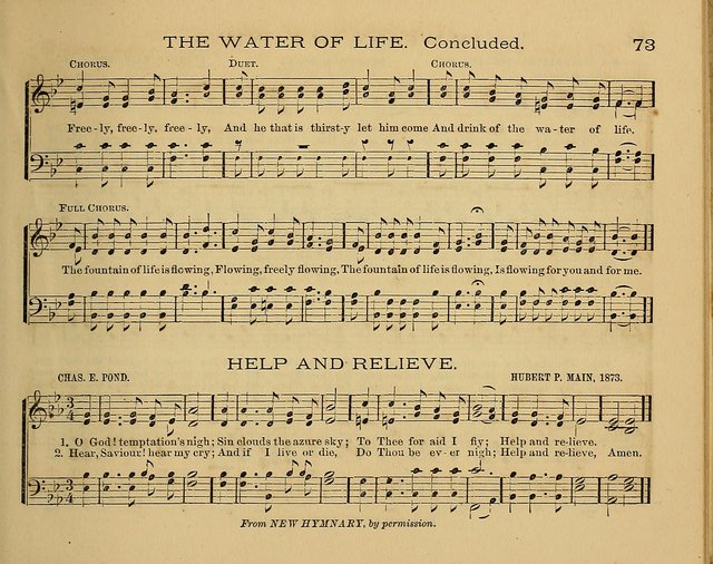 The Alleluia: a collection of hymns and tunes for the church scool, and the mid-week meeting page 73