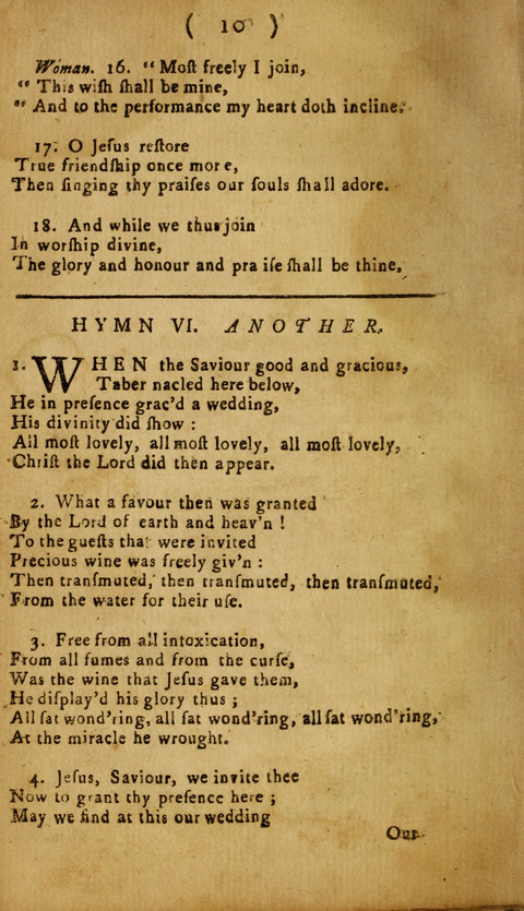 A Choice Collection of Hymns, in which are some never before printed page 10