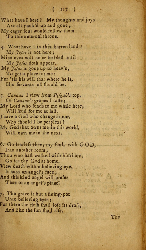 A Choice Collection of Hymns, in which are some never before printed page 117