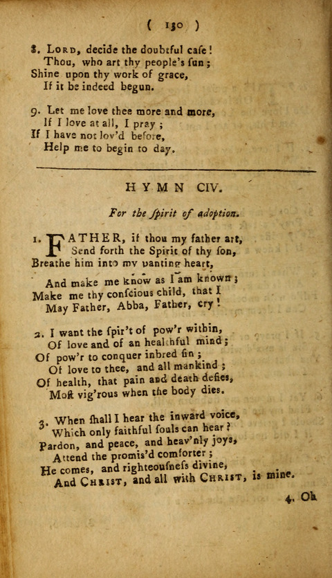 A Choice Collection of Hymns, in which are some never before printed page 130