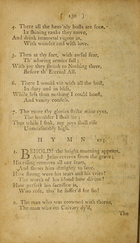 A Choice Collection of Hymns, in which are some never before printed page 150