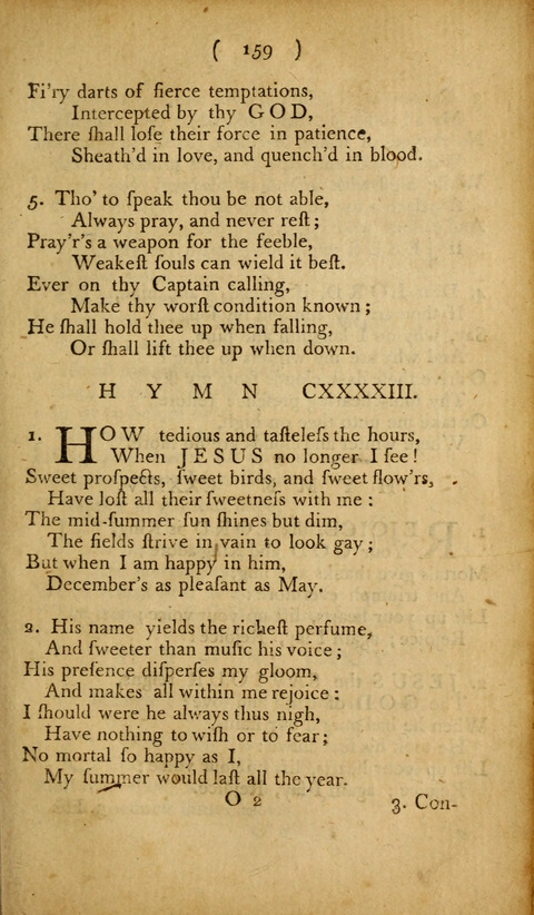 A Choice Collection of Hymns, in which are some never before printed page 159