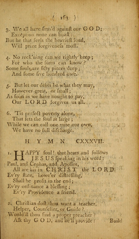 A Choice Collection of Hymns, in which are some never before printed page 163