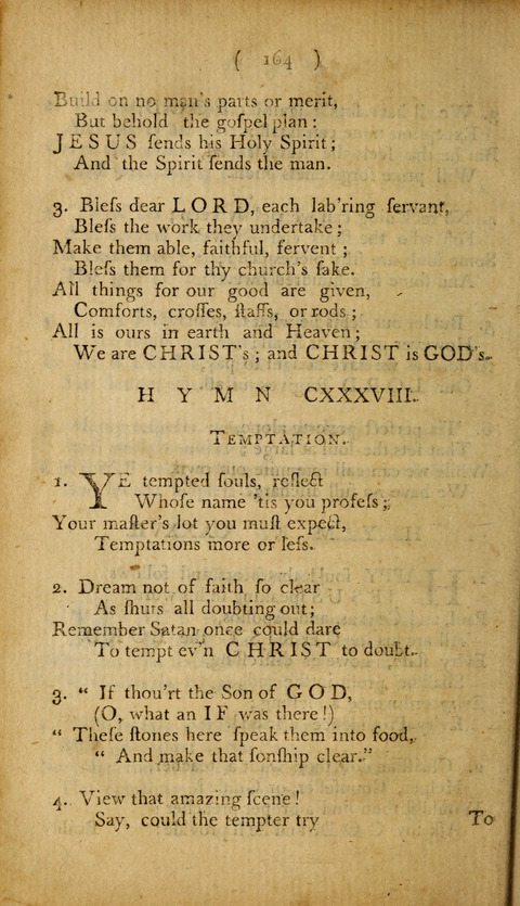 A Choice Collection of Hymns, in which are some never before printed page 164