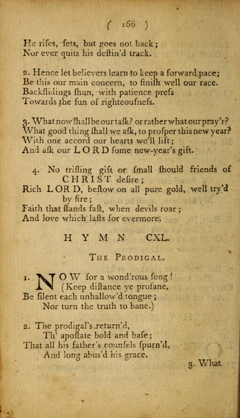 A Choice Collection of Hymns, in which are some never before printed page 166