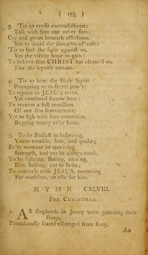 A Choice Collection of Hymns, in which are some never before printed page 175