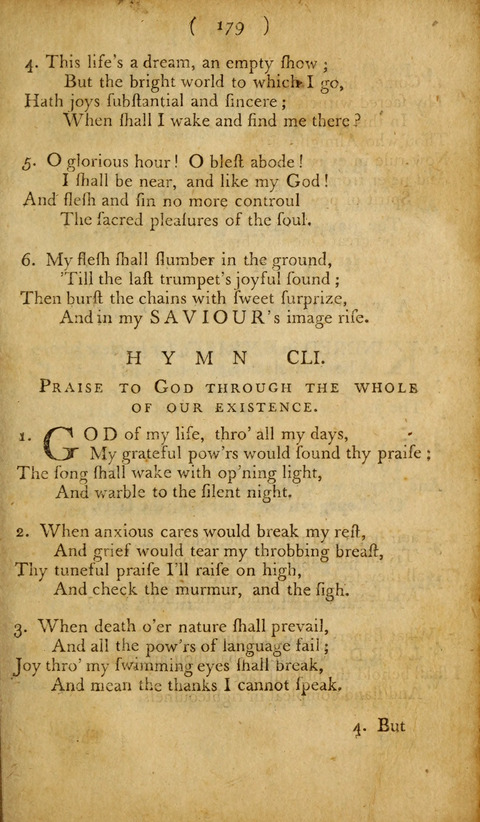 A Choice Collection of Hymns, in which are some never before printed page 179