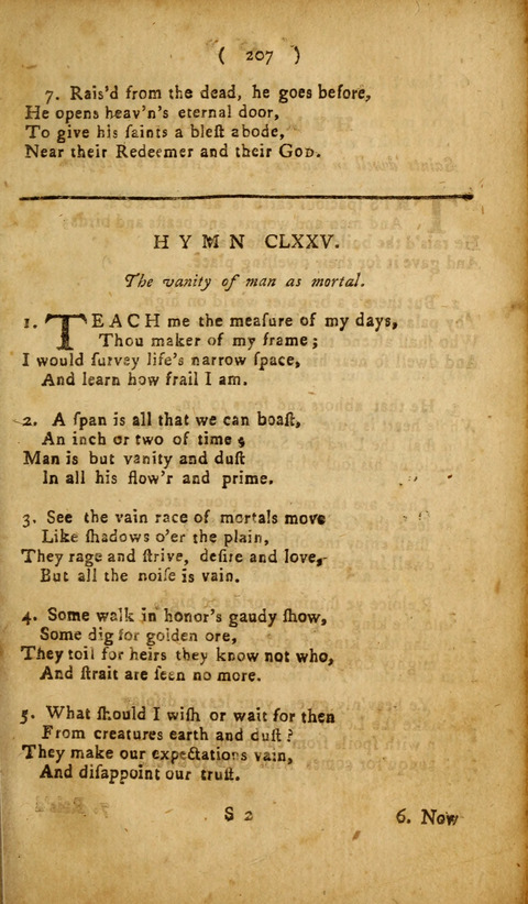 A Choice Collection of Hymns, in which are some never before printed page 207