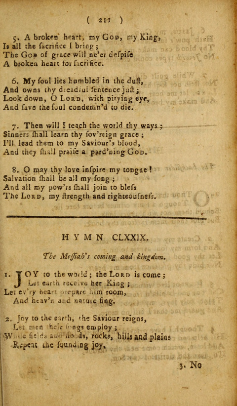 A Choice Collection of Hymns, in which are some never before printed page 211