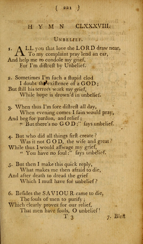 A Choice Collection of Hymns, in which are some never before printed page 221