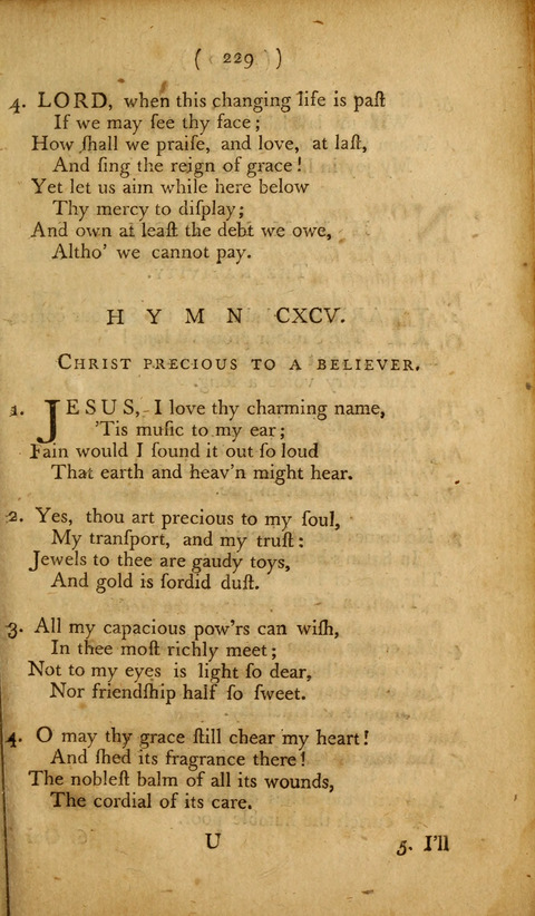 A Choice Collection of Hymns, in which are some never before printed page 229