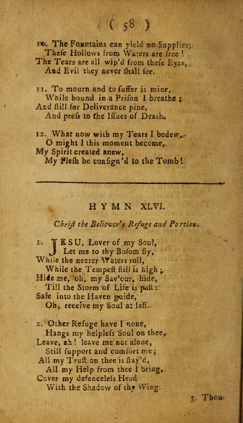 A Choice Collection of Hymns, in which are some never before printed page 56