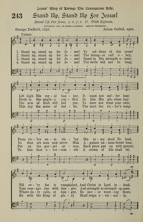 American Church and Church School Hymnal: a new religious educational hymnal page 244