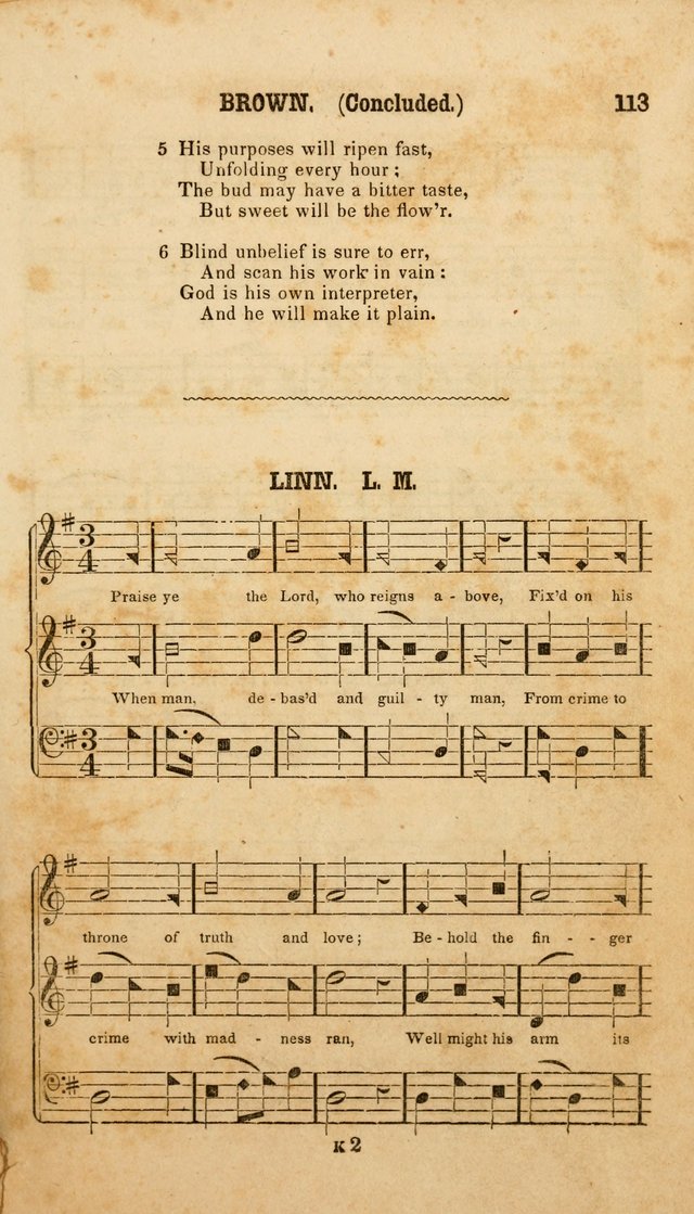 The American Church Harp: containing a choice selection of hymns and tunes comprising a variety of meters, well adapted to all Christian churches, singing schools, and private families page 115