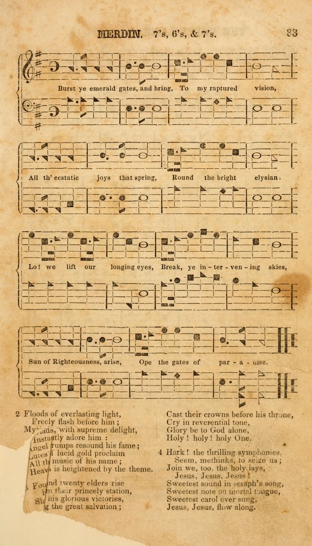 The American Church Harp: containing a choice selection of hymns and tunes comprising a variety of meters, well adapted to all Christian churches, singing schools, and private families page 85