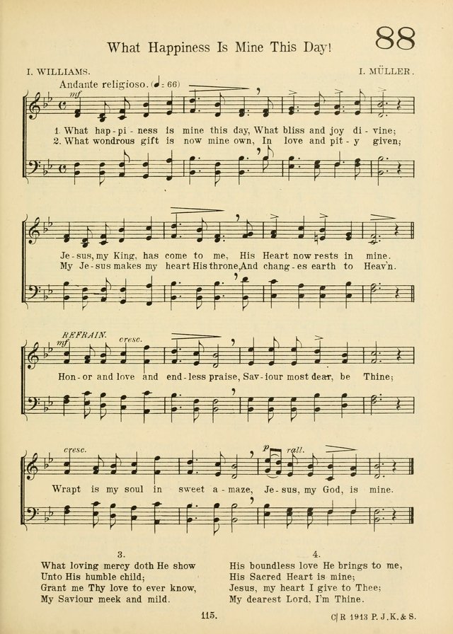 American Catholic Hymnal: an extensive collection of hymns, Latin chants, and sacred songs for church, school, and home, including Gregorian masses, vesper psalms, litanies... page 122