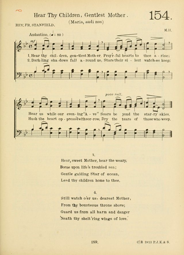 American Catholic Hymnal: an extensive collection of hymns, Latin chants, and sacred songs for church, school, and home, including Gregorian masses, vesper psalms, litanies... page 196