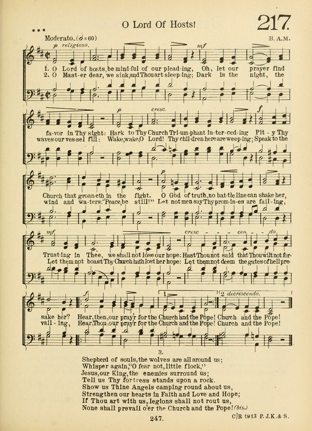 American Catholic Hymnal: an extensive collection of hymns, Latin chants, and sacred songs for church, school, and home, including Gregorian masses, vesper psalms, litanies... page 254