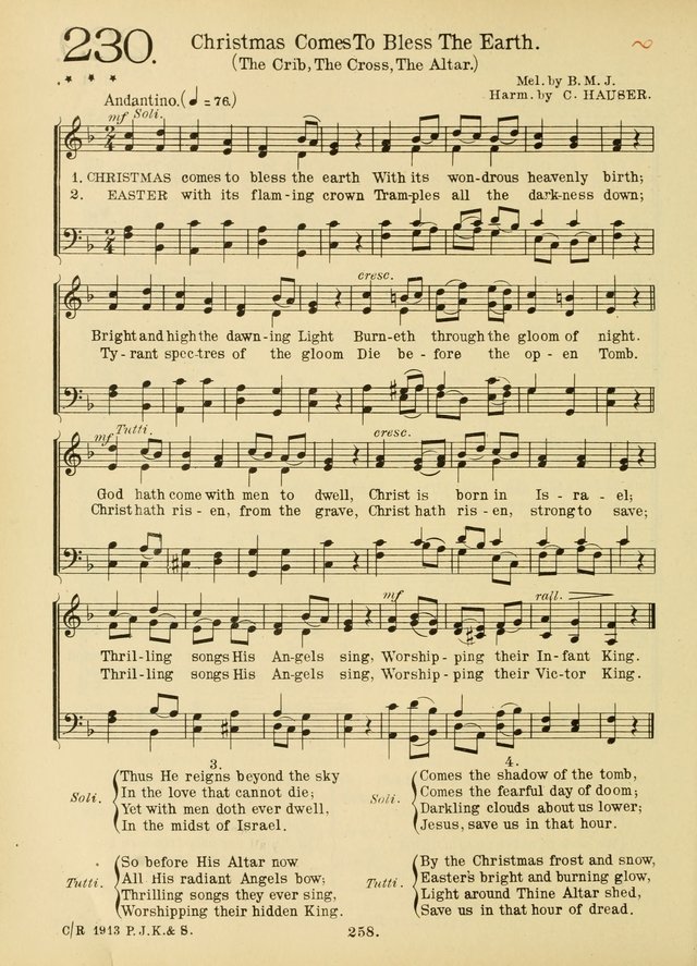 American Catholic Hymnal: an extensive collection of hymns, Latin chants, and sacred songs for church, school, and home, including Gregorian masses, vesper psalms, litanies... page 265