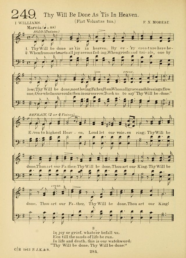 American Catholic Hymnal: an extensive collection of hymns, Latin chants, and sacred songs for church, school, and home, including Gregorian masses, vesper psalms, litanies... page 291