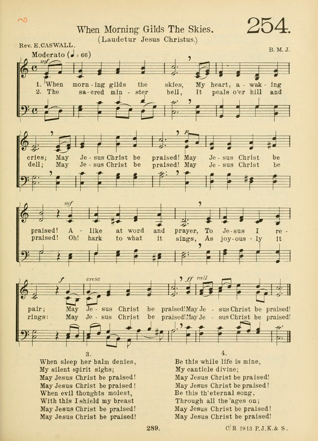 American Catholic Hymnal: an extensive collection of hymns, Latin chants, and sacred songs for church, school, and home, including Gregorian masses, vesper psalms, litanies... page 296