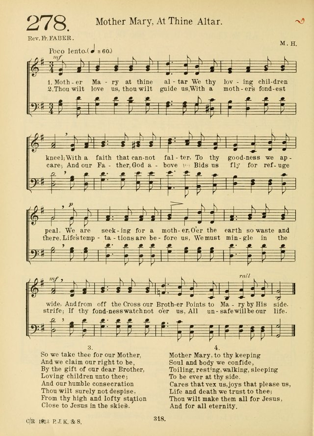 American Catholic Hymnal: an extensive collection of hymns, Latin chants, and sacred songs for church, school, and home, including Gregorian masses, vesper psalms, litanies... page 325