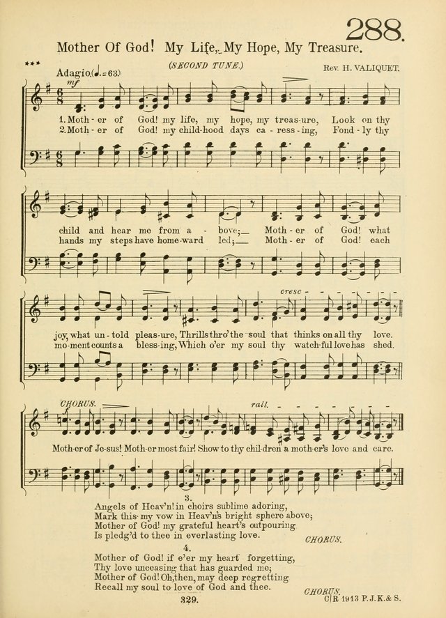 American Catholic Hymnal: an extensive collection of hymns, Latin chants, and sacred songs for church, school, and home, including Gregorian masses, vesper psalms, litanies... page 336