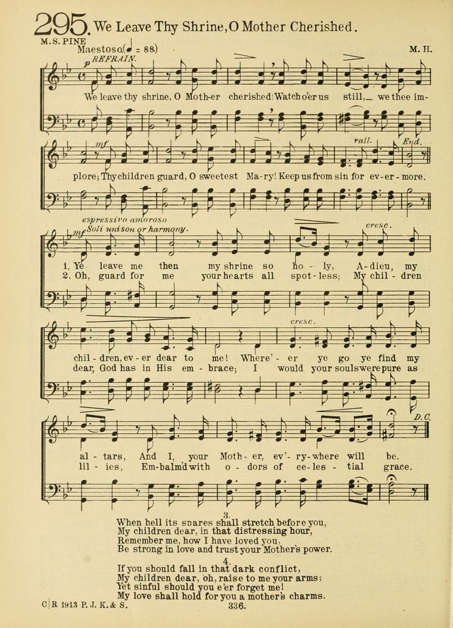 American Catholic Hymnal: an extensive collection of hymns, Latin chants, and sacred songs for church, school, and home, including Gregorian masses, vesper psalms, litanies... page 343