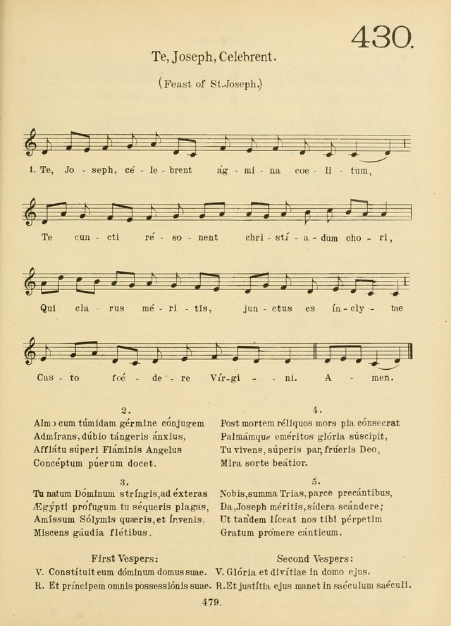 American Catholic Hymnal: an extensive collection of hymns, Latin chants, and sacred songs for church, school, and home, including Gregorian masses, vesper psalms, litanies... page 486
