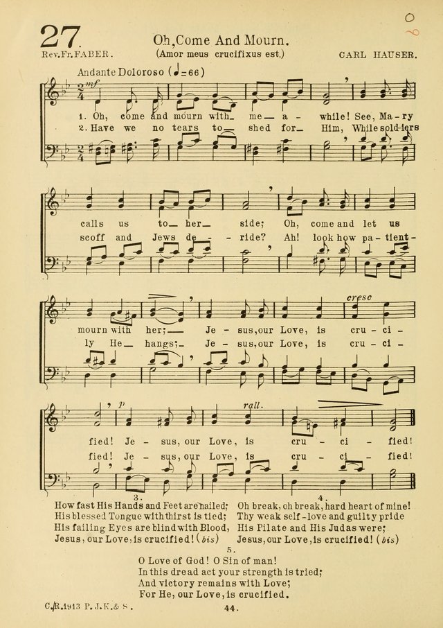 American Catholic Hymnal: an extensive collection of hymns, Latin chants, and sacred songs for church, school, and home, including Gregorian masses, vesper psalms, litanies... page 51