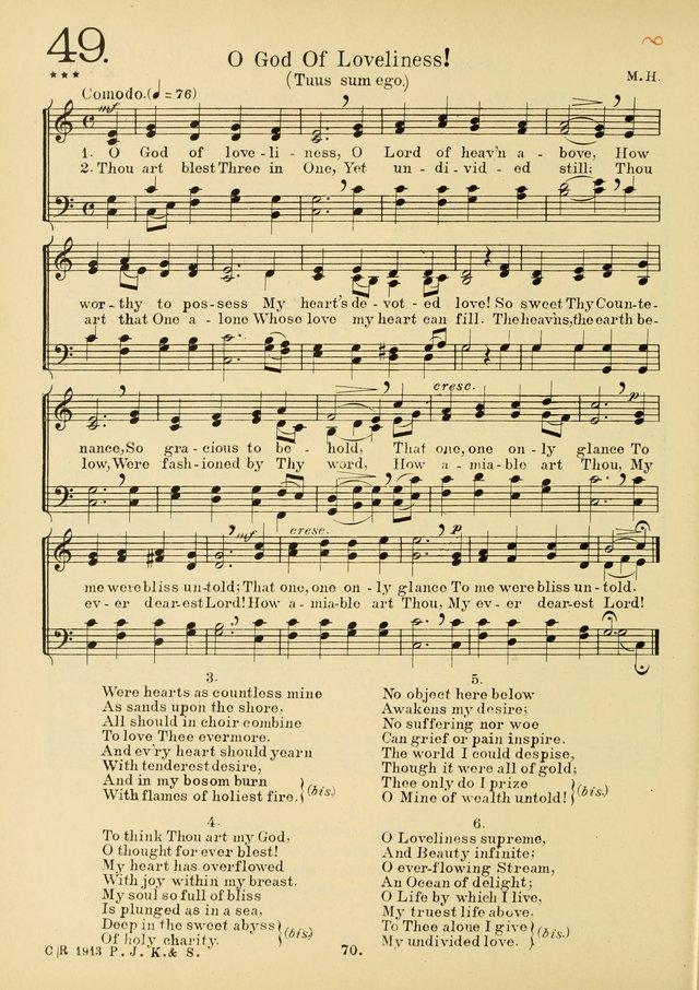 American Catholic Hymnal: an extensive collection of hymns, Latin chants, and sacred songs for church, school, and home, including Gregorian masses, vesper psalms, litanies... page 77
