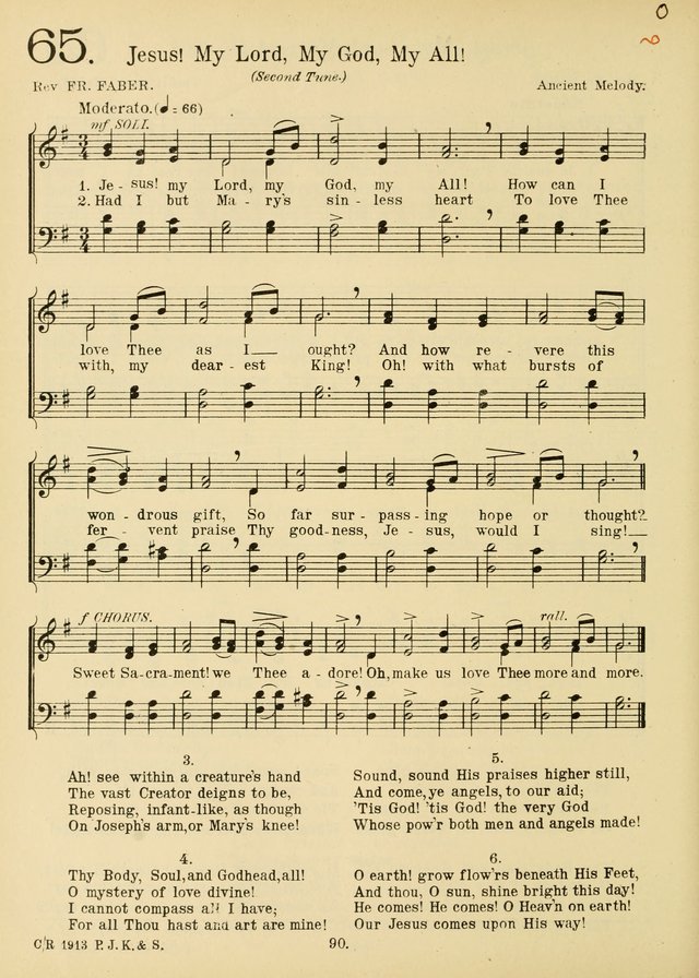 American Catholic Hymnal: an extensive collection of hymns, Latin chants, and sacred songs for church, school, and home, including Gregorian masses, vesper psalms, litanies... page 97