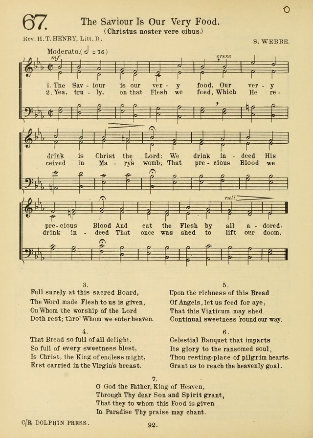 American Catholic Hymnal: an extensive collection of hymns, Latin chants, and sacred songs for church, school, and home, including Gregorian masses, vesper psalms, litanies... page 99