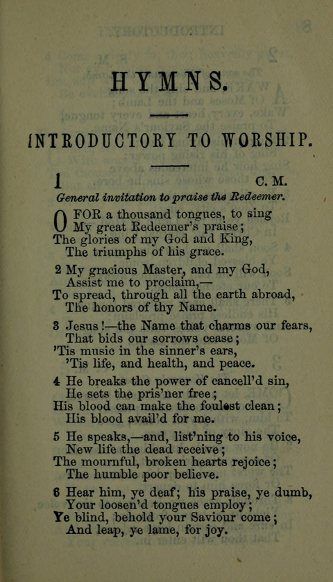 A Collection of Hymns for the use of the African Methodist Episcopal Zion Church in America page 1