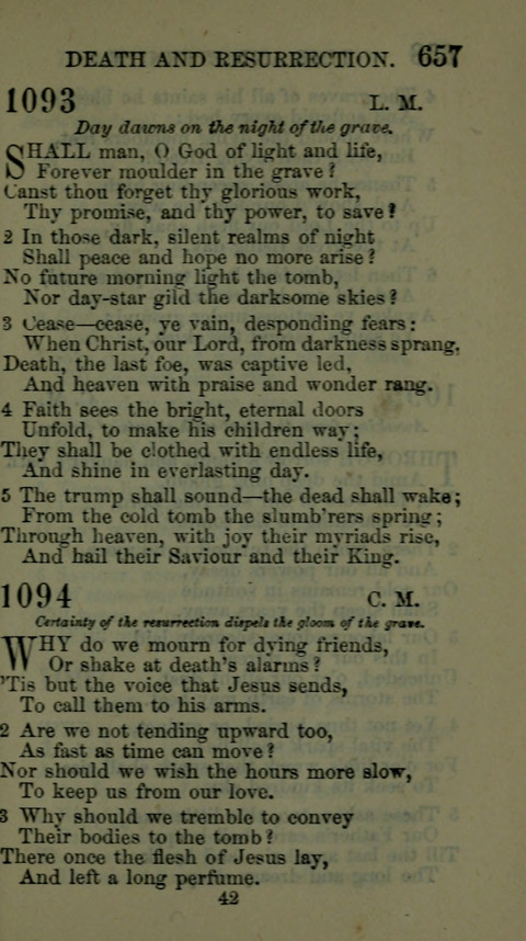 A Collection of Hymns for the use of the African Methodist Episcopal Zion Church in America page 651