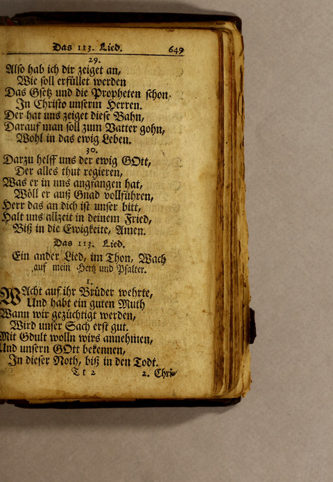 Ausbund, das ist: etliche schöne christliche lieder, wie sie in dem Gefängnüs zu Bassau in dem Schloss on den Schweitzer-Brüdern, und von andern rechtgläubigen Christen hin und her gedichtet worden page 651
