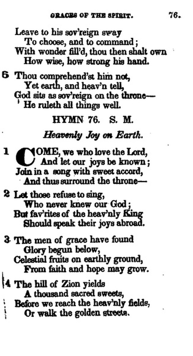 Additional Hymns, Adopted by the General Synod of the Reformed Dutch Church  in North America, at their Session June 1831. 2nd ed. page 62