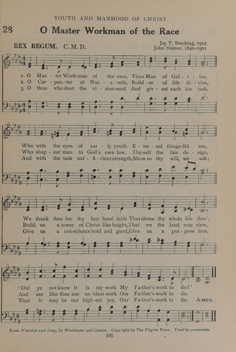 The Abingdon Hymnal: a Book of Worship for Youth page 99