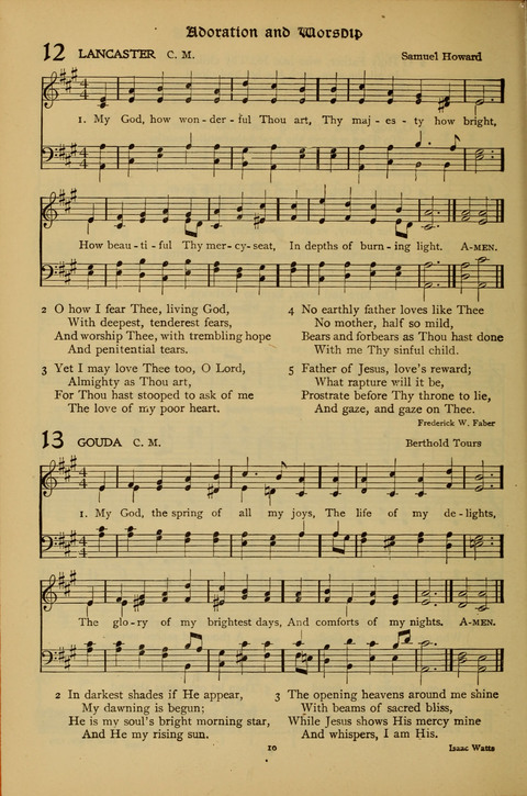 The American Hymnal for Chapel Service page 10