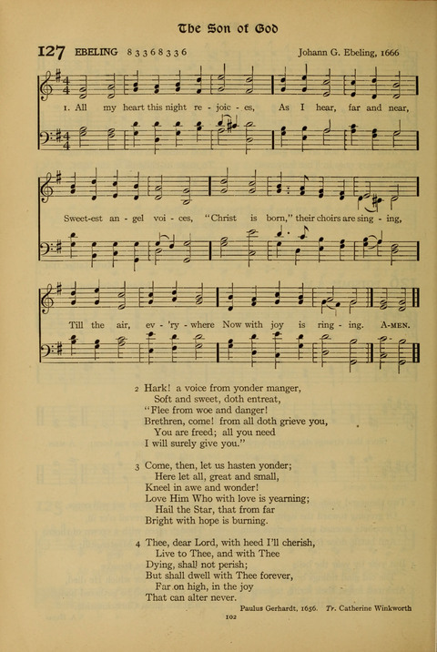 The American Hymnal for Chapel Service page 102