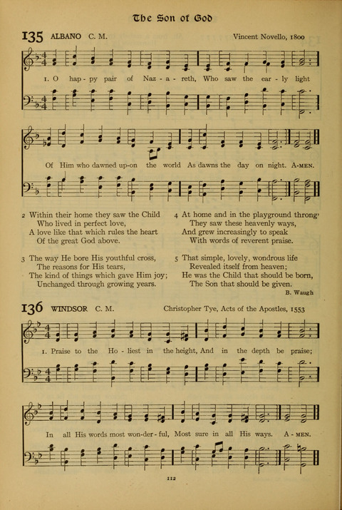 The American Hymnal for Chapel Service page 112