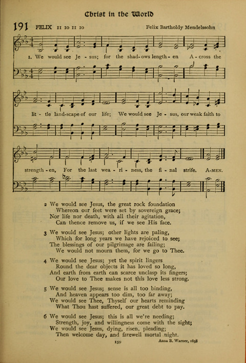 The American Hymnal for Chapel Service page 159