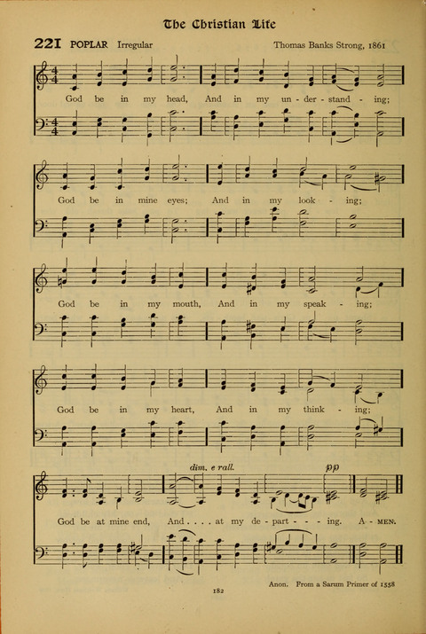 The American Hymnal for Chapel Service page 182