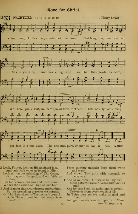 The American Hymnal for Chapel Service page 191