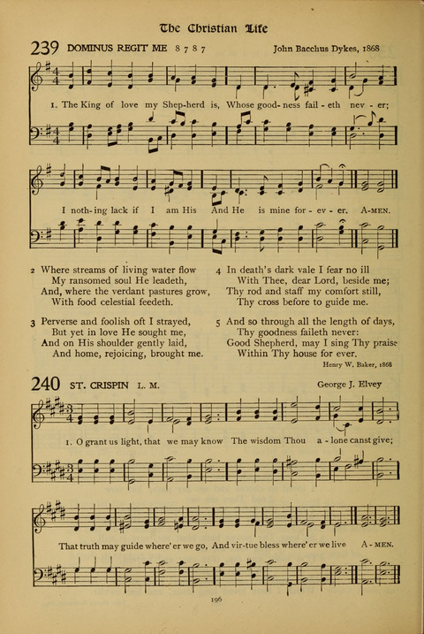 The American Hymnal for Chapel Service page 196
