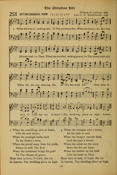 The American Hymnal for Chapel Service page 206